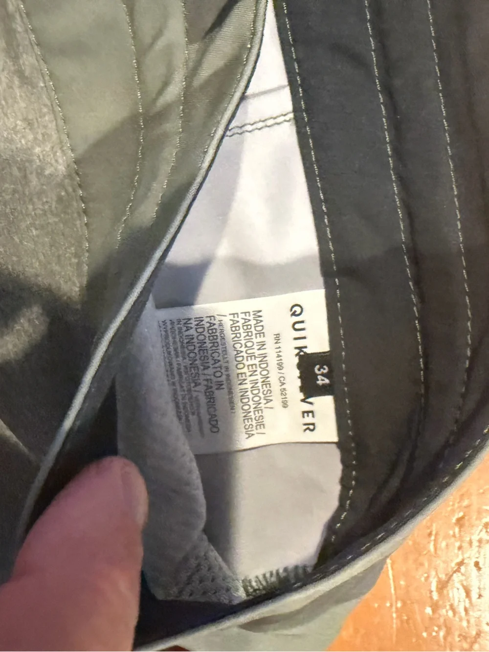 Quiksilver Men's Gray Stripe Cargo Boardshorts